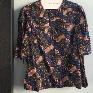 Ulla Johnson Ema top-Army- pattern cotton top